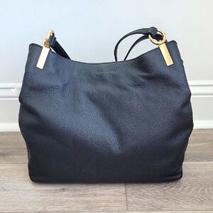 Vince Camuto Black Tote Bag with Gold Accents